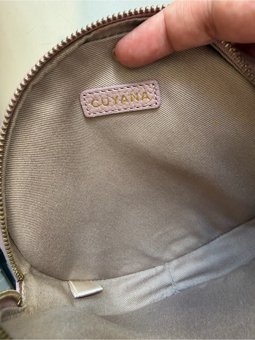 Cuyana circle Crossbody Bag in Mauve Pink - Picture 3 of 3